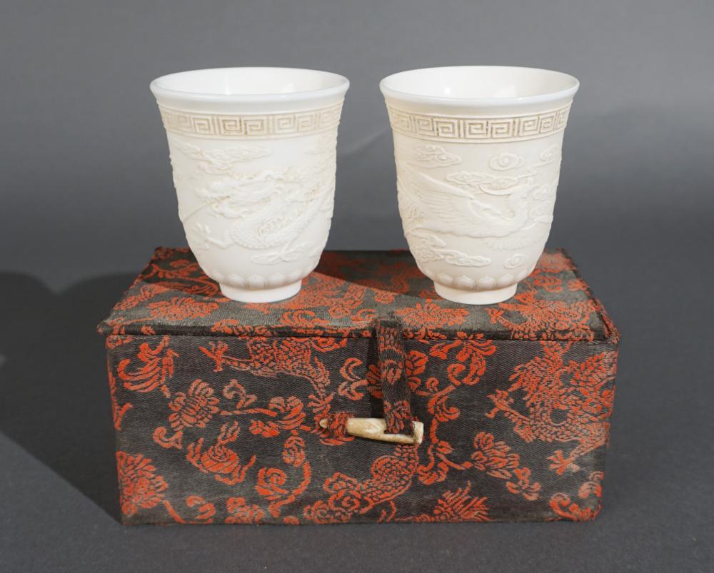 PAIR CHINESE BLANC DE CHINE PHOENIX