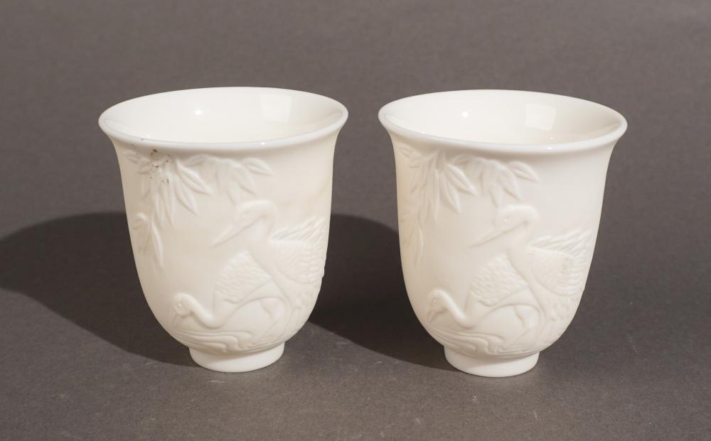 PAIR CHINESE BLANC DE CHINE PHOENIX