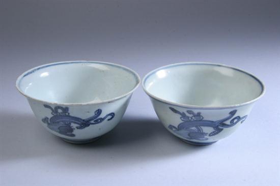PAIR CHINESE BLUE AND WHITE
