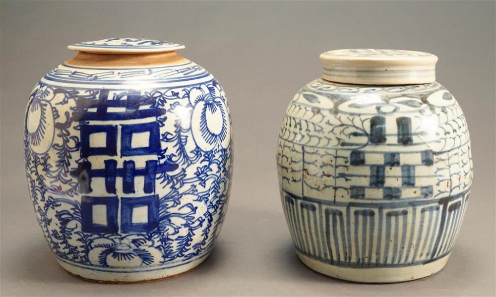 PAIR CHINESE BLUE AND WHITE