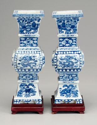 Pair Chinese blue and white