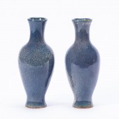 PAIR, CHINESE BLUE POWDER GLAZ