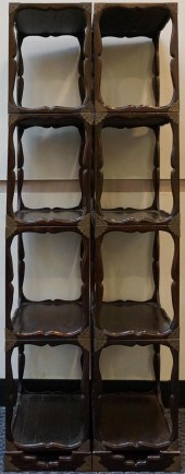 PAIR CHINESE BRASS MOUNTED FRU