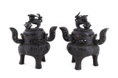 PAIR CHINESE BRONZE BUDDHIST G