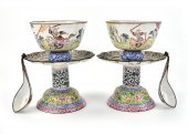 PAIR CHINESE CANTON ENAMEL STE