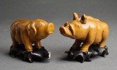 PAIR CHINESE CARVED STONE FIGU