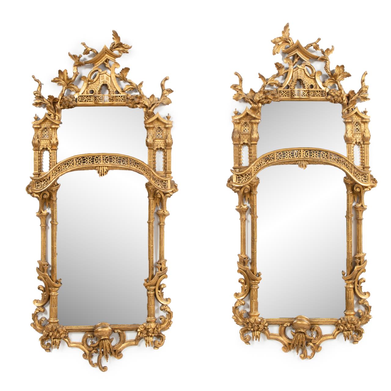 PAIR, CHINESE CHIPPENDALE STYLE