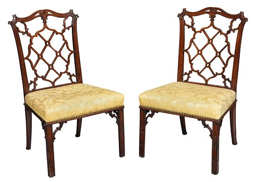 PAIR CHINESE CHIPPENDALE STYLE