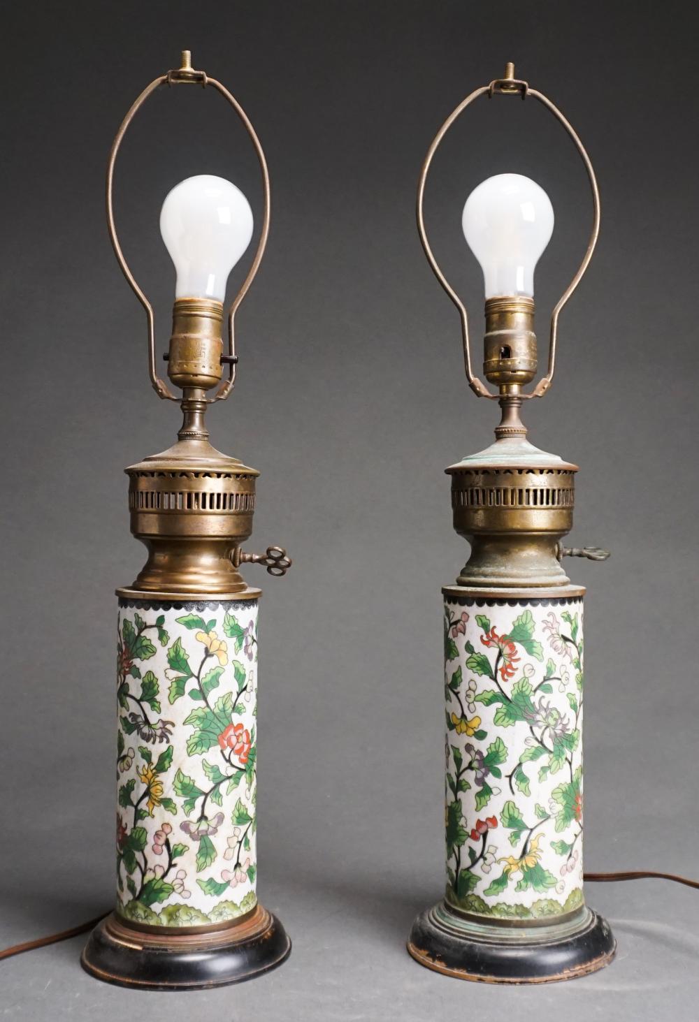 PAIR CHINESE CLOISONNE ENAMEL