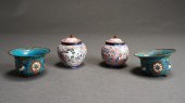 PAIR CHINESE CLOISONNE ENAMEL