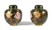 PAIR CHINESE CLOISONNE GINGER