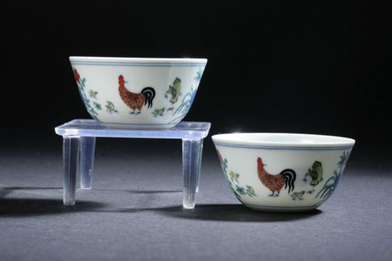 PAIR CHINESE DOUCAI MING STYLE
