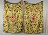 PAIR CHINESE EMBROIDERED PANEL
