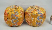 PAIR CHINESE EMBROIDERED SILK