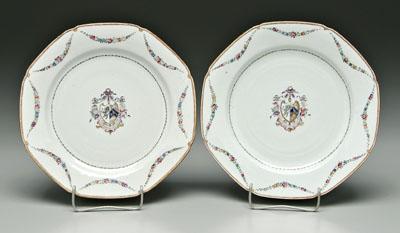 Pair Chinese export armorial