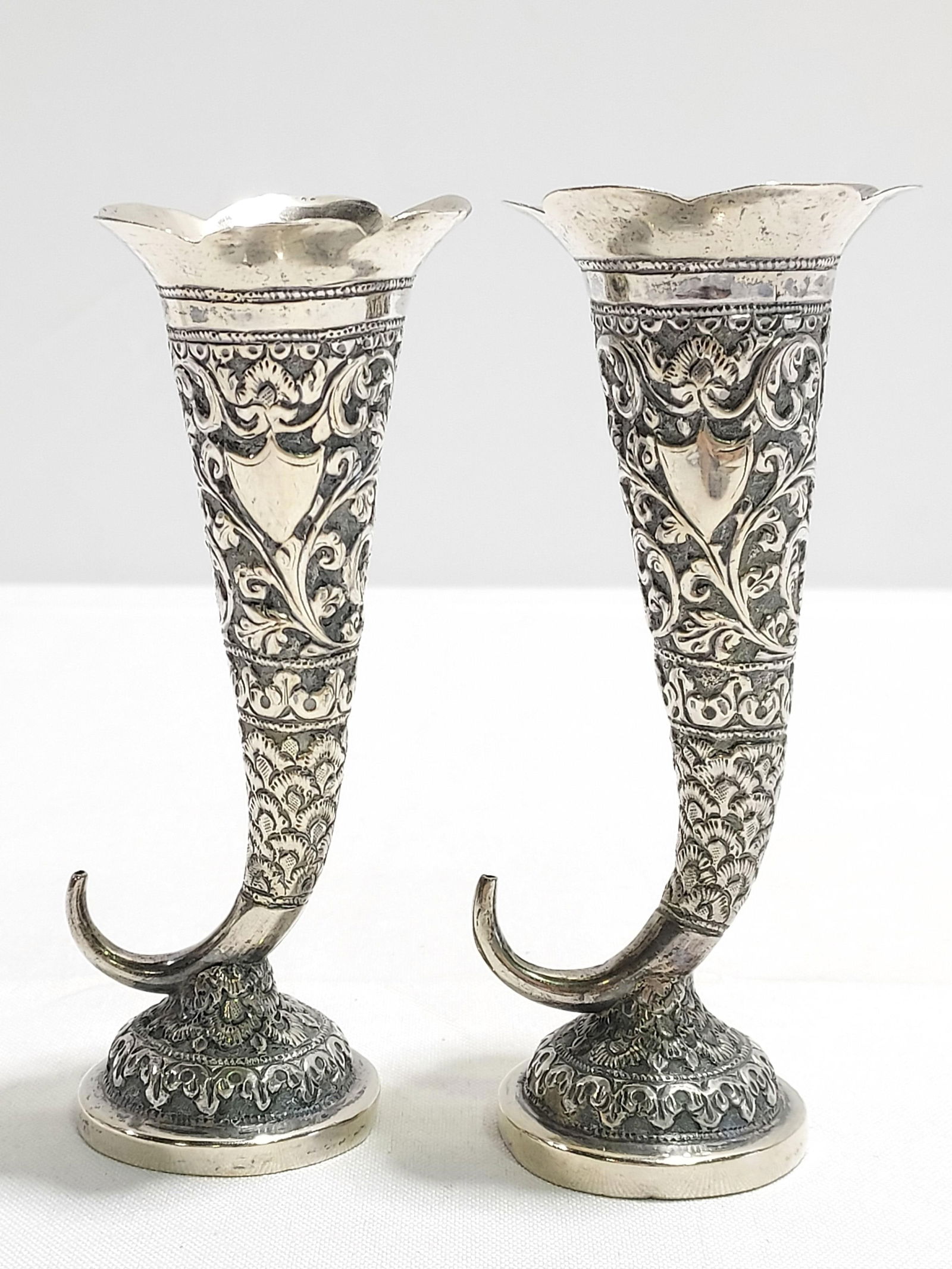 PAIR CHINESE EXPORT SILVER