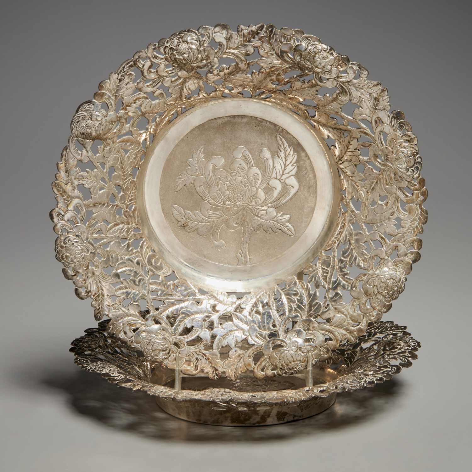 PAIR CHINESE EXPORT SILVER