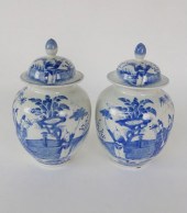 PAIR CHINESE EXPORT UNDERGLAZE