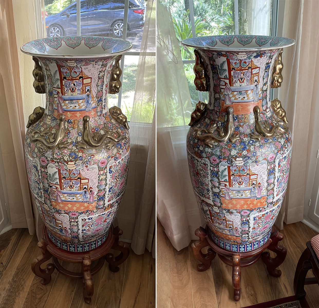 PAIR CHINESE FAMILE ROSE