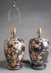 PAIR CHINESE FAMILLE NOIR GING