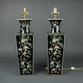 PAIR CHINESE FAMILLE NOIR SQUA