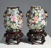 PAIR CHINESE FAMILLE NOIRE FLO