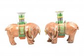 PAIR CHINESE FAMILLE ROSE ELEP