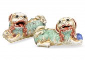 PAIR CHINESE FAMILLE ROSE FOO