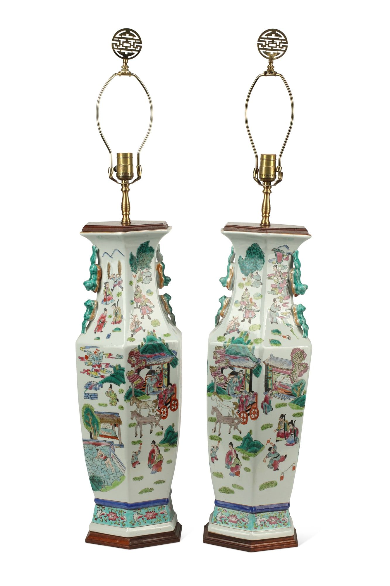 PAIR CHINESE  FAMILLE VERTE