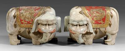 Pair Chinese figural garden