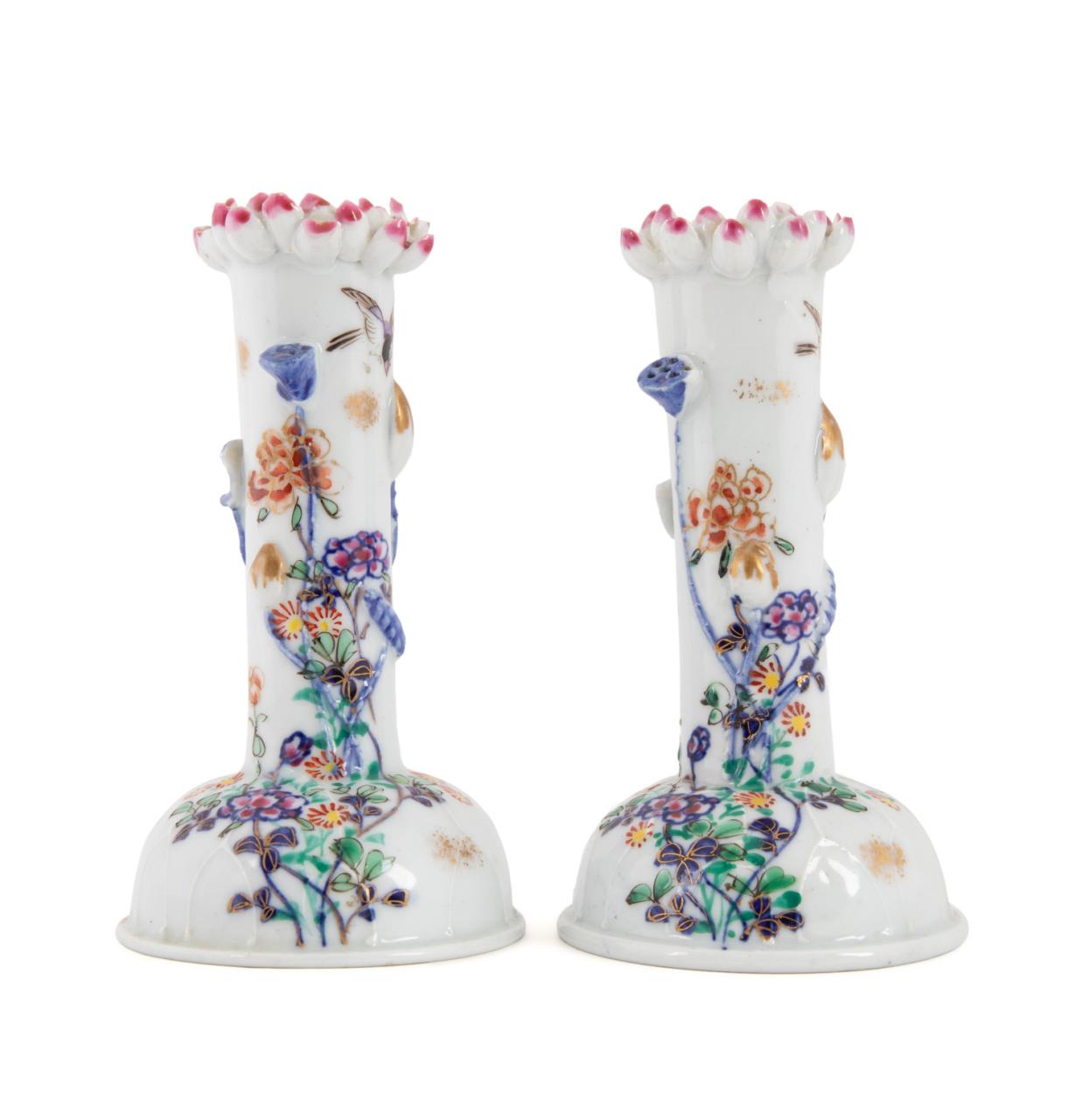 PAIR CHINESE FIGURAL LOTUS FORM
