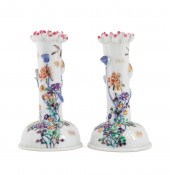 PAIR CHINESE FIGURAL LOTUS FOR