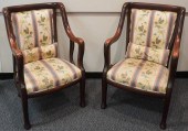 PAIR CHINESE MAHOGANY ARMCHAIR