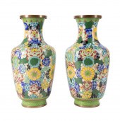 PAIR CHINESE MILLE FLEUR CLOIS