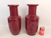 PAIR CHINESE OXBLOOD VASESPair