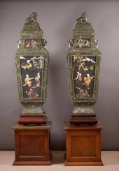PAIR CHINESE PALACE FLOOR VASE