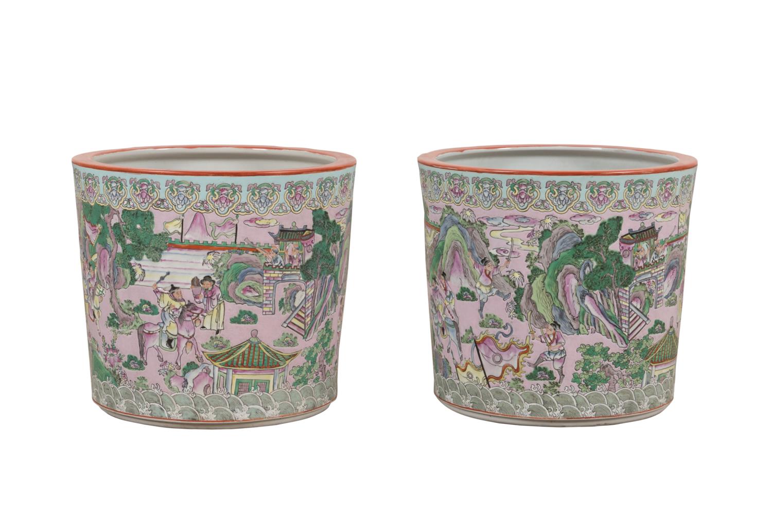 PAIR CHINESE PINK GROUND