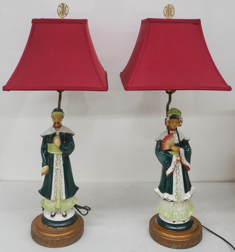 PAIR CHINESE PORCELAIN FIGURAL
