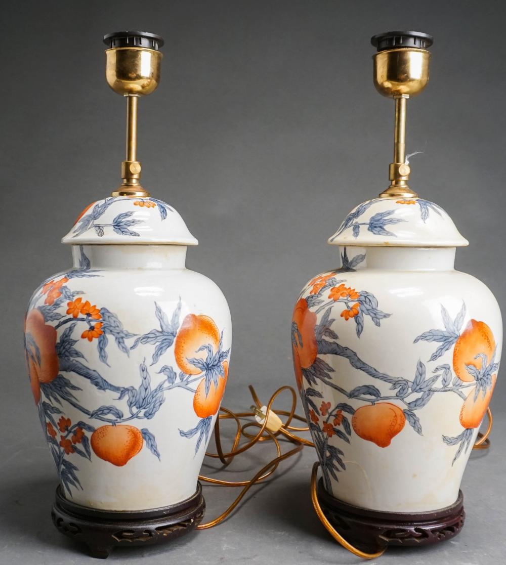 PAIR CHINESE PORCELAIN PEACH