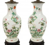 PAIR CHINESE PORCELAIN TALL TA