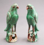 PAIR CHINESE SANCAI GLAZED PAR