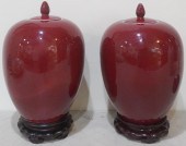 PAIR CHINESE SANG DE BOEUF COV