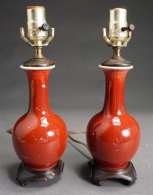 PAIR CHINESE SANG DE BOEUF POR