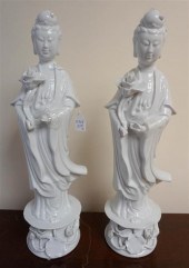 PAIR CHINESE STYLE BLANC DE CH