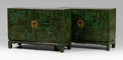 Pair Chinese style faux lacquer