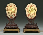 Pair Chinese table screens: fa