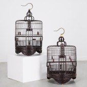 PAIR CHINESE TRAVELING BAMBOO