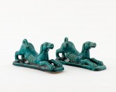 PAIR, CHINESE TURQUOISE GLAZE