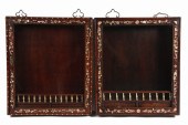 PAIR CHINESE WALL CABINETS - P