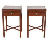 PAIR CHIPPENDALE STYLE END TAB